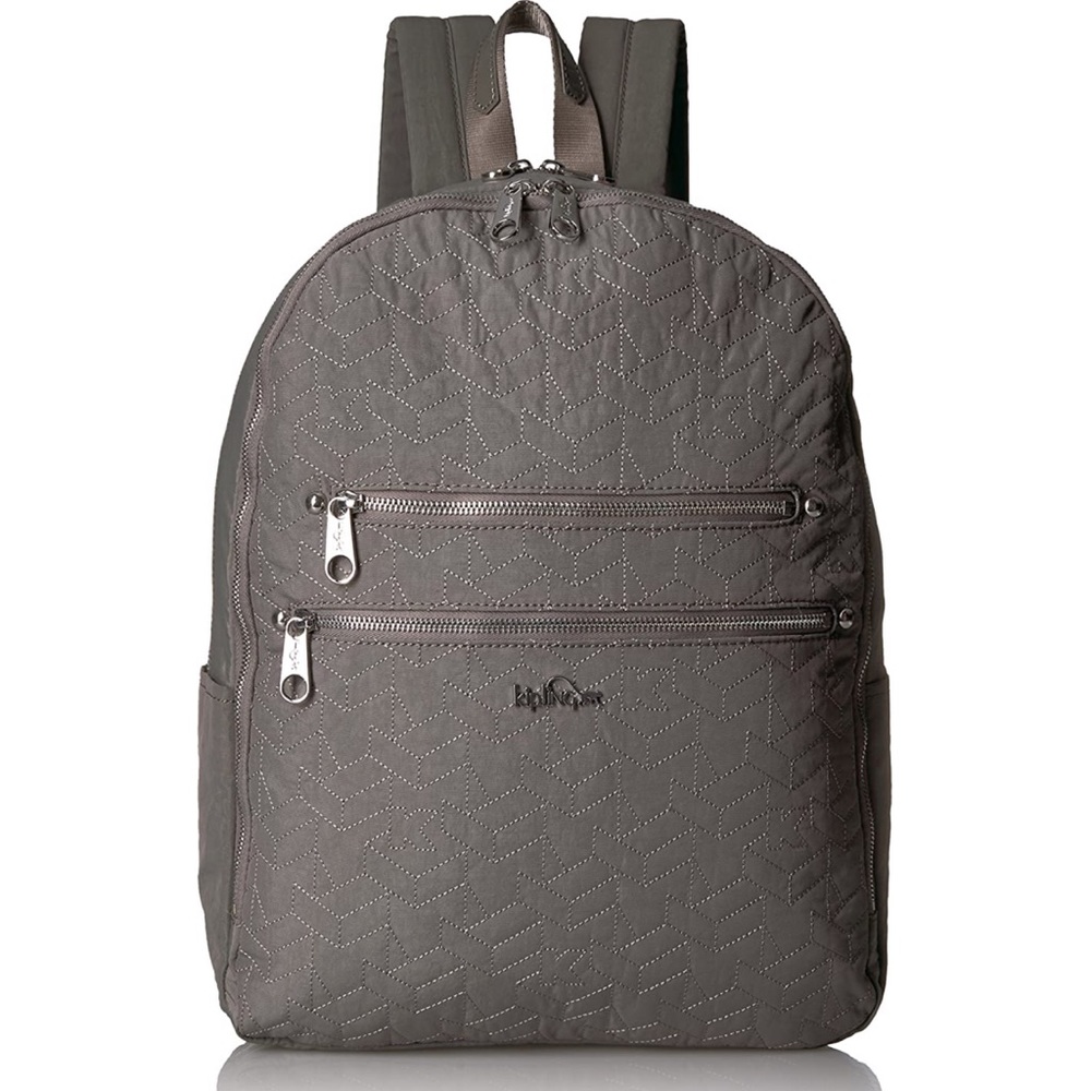 Kipling Tina Quilted Gray Backpack